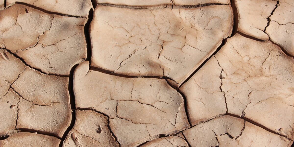 Severely cracked dry earth representing extreme heat, drought and the climate crisis