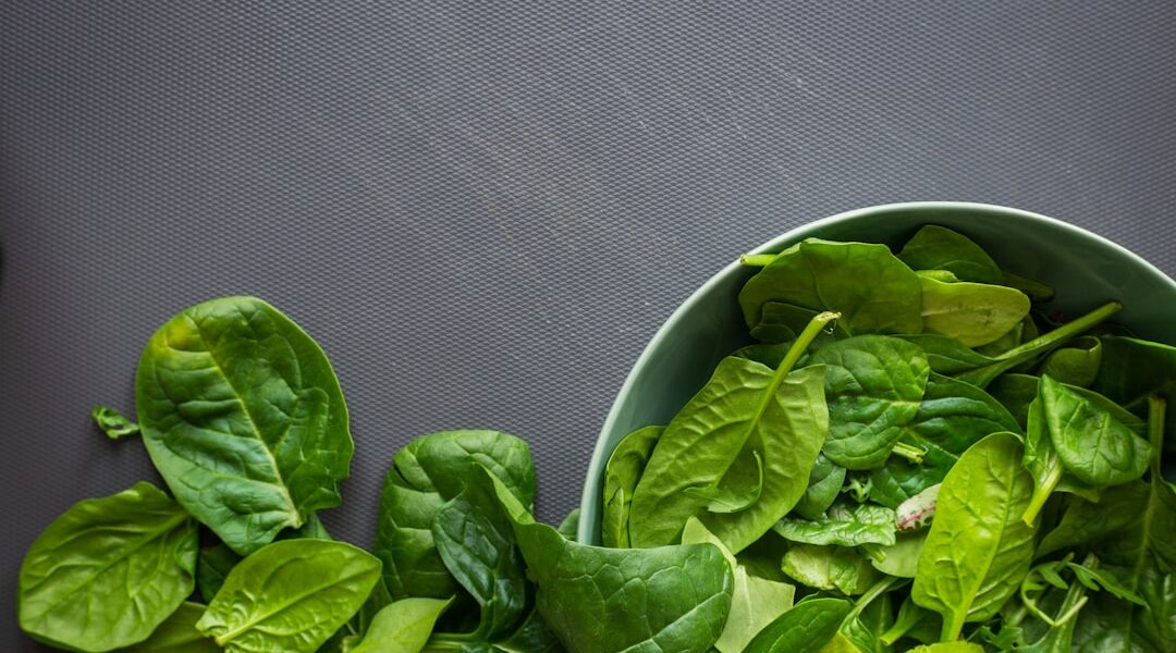Iron-rich foods including spinach and legumes for preventing iron deficiency anaemia in women