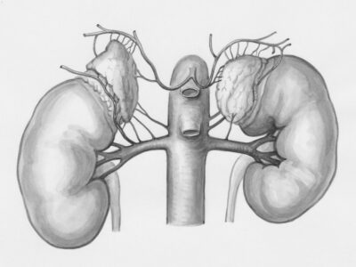 Medical illustration of kidneys representing the global chronic kidney disease crisis affecting 800 million people