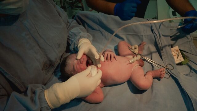 Newborn baby receiving neonatal care in hospital — reducing neonatal mortality in India